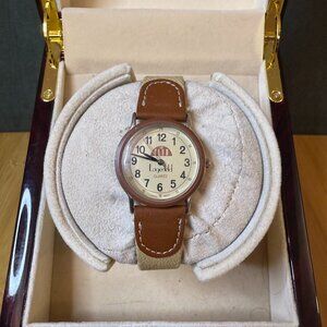 Vintage Karl Lagerfeld Le Club Vintage Field Watch Brown/Tan, 32mm